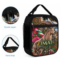 Oman National Days Ibex Lunch Bag Pink Rose Geometric Heritage