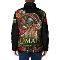 Oman National Days Ibex Padded Jacket Pink Rose Geometric Heritage