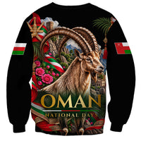 Oman National Days Ibex Sweatshirt Pink Rose Geometric Heritage