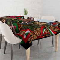 Oman National Days Ibex Tablecloth Pink Rose Geometric Heritage
