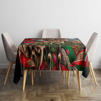 Oman National Days Ibex Tablecloth Pink Rose Geometric Heritage