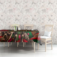 Oman National Days Ibex Tablecloth Pink Rose Geometric Heritage