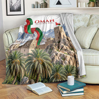 Oman National Days Flag Blanket Nakhal Fort Mountain