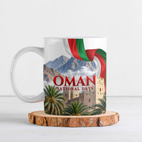 Oman National Days Flag Ceramic Mug Nakhal Fort Mountain