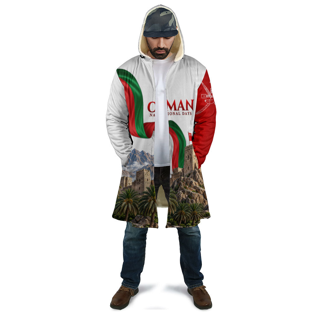 Oman National Days Flag Cloak Nakhal Fort Mountain
