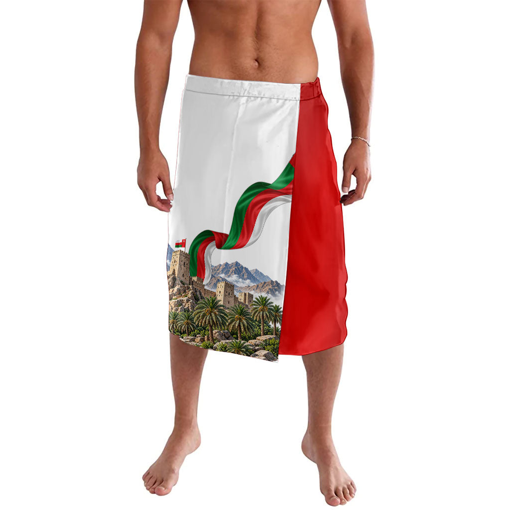 Oman National Days Flag Lavalava Nakhal Fort Mountain