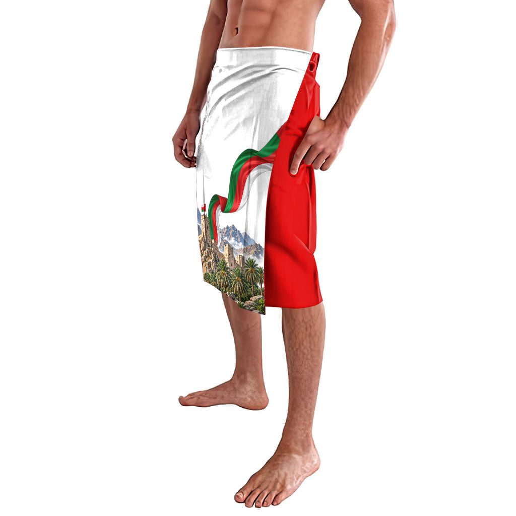 Oman National Days Flag Lavalava Nakhal Fort Mountain