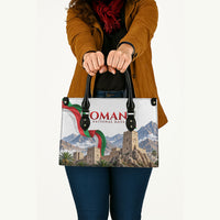 Oman National Days Flag Leather Bag Nakhal Fort Mountain