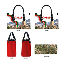 Oman National Days Flag Leather Bag Nakhal Fort Mountain