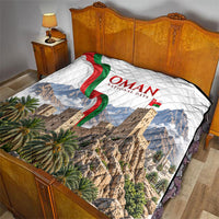 Oman National Days Flag Quilt Nakhal Fort Mountain