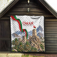 Oman National Days Flag Quilt Nakhal Fort Mountain