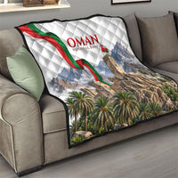 Oman National Days Flag Quilt Nakhal Fort Mountain