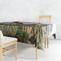 Oman National Days Flag Tablecloth Nakhal Fort Mountain