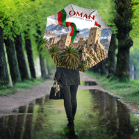 Oman National Days Flag Umbrella Nakhal Fort Mountain