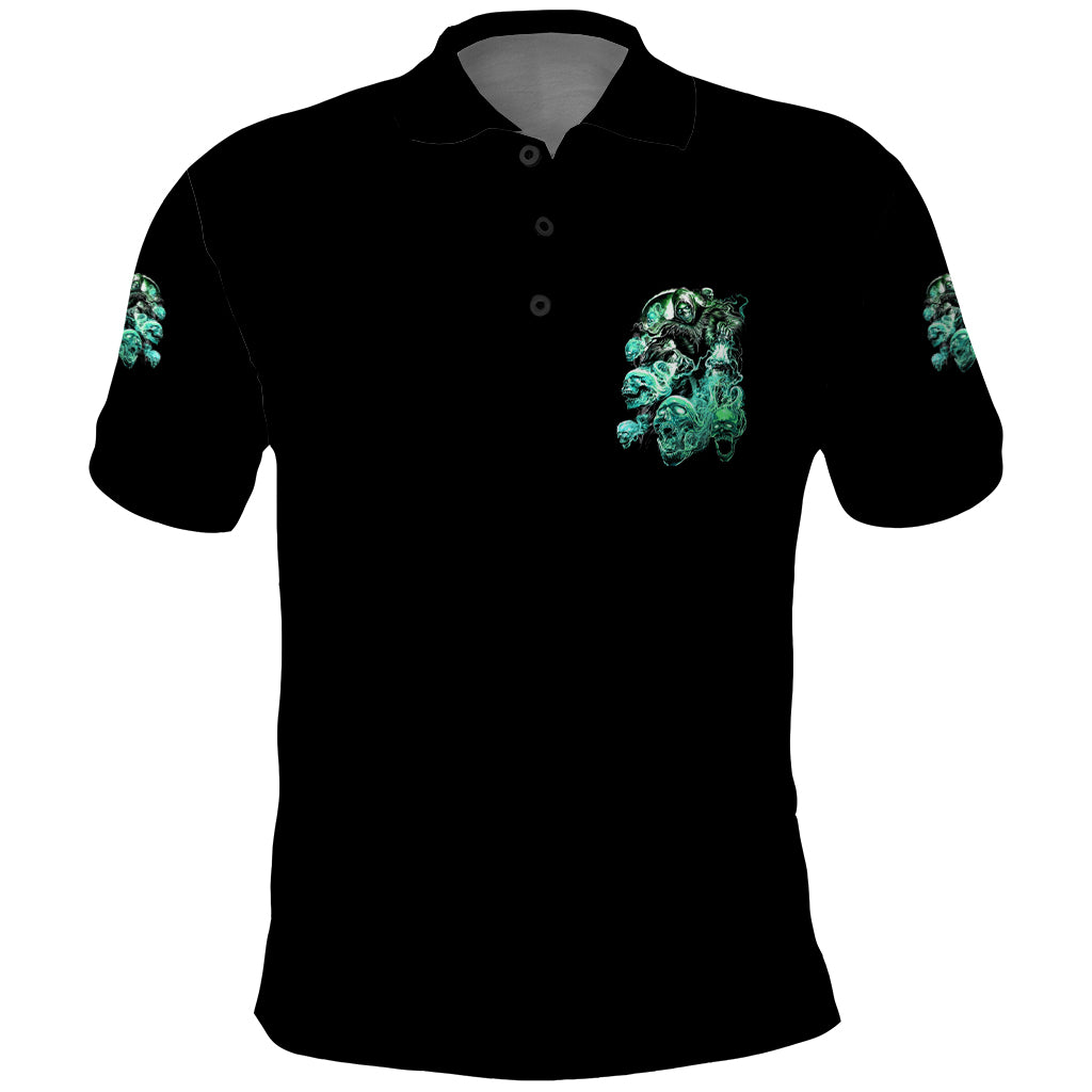 I'm Never Alone Skull Reaper Polo Shirt - Wonder Print Shop