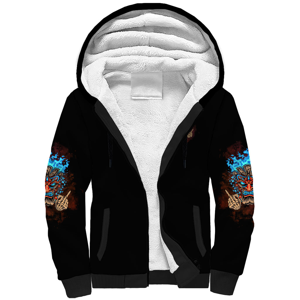 My Give A F Tiki Skull Sherpa Hoodie - Wonder Print Shop