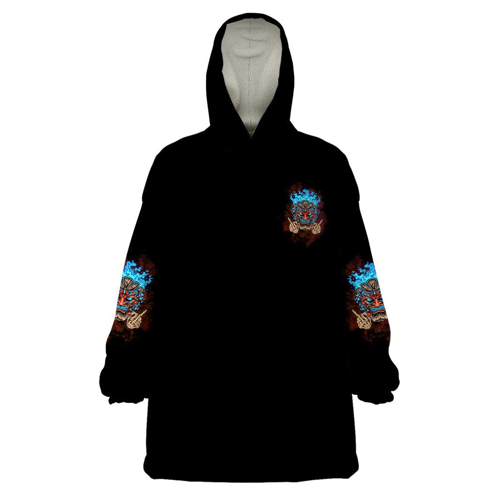 My Give A F Tiki Skull Wearable Blanket Hoodie - Wonder Print Shop