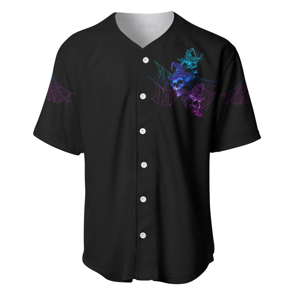 The Good Girl In Me Got Tired Skull Witch Halloween Baseball Jersey - Wonder Print Shop