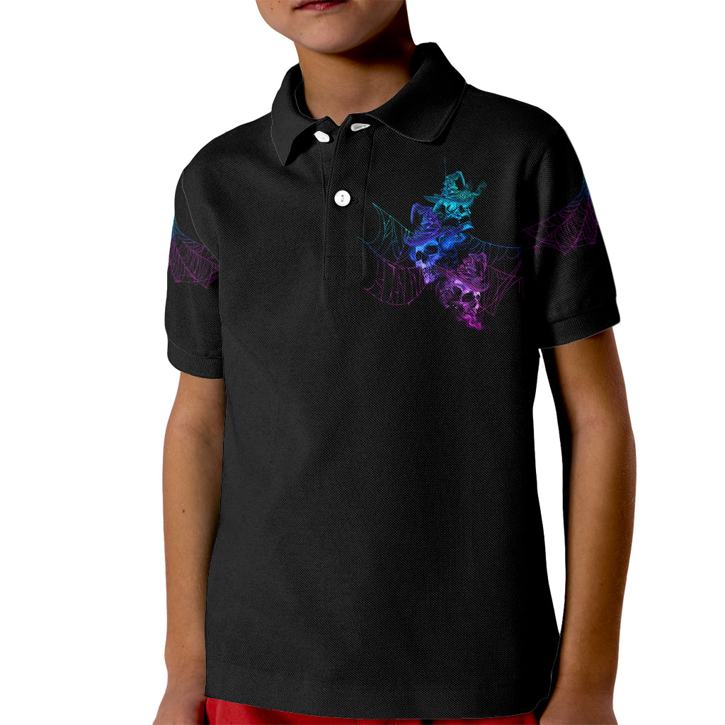 The Good Girl In Me Got Tired Skull Witch Halloween Kid Polo Shirt - Wonder Print Shop