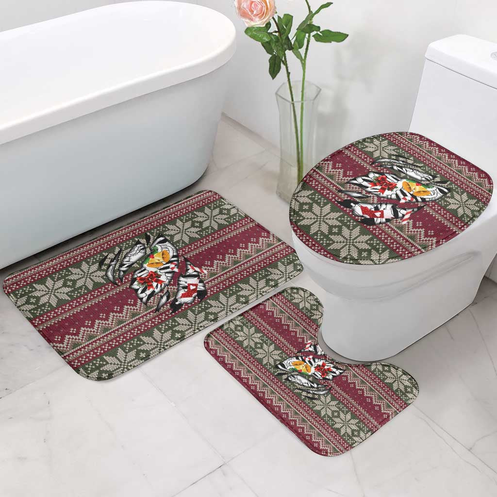 Skeleton Candy Cane Christmas Bathroom Set Xmas Holiday Patterns - Wonder Print Shop