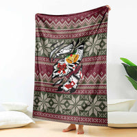 Skeleton Candy Cane Christmas Blanket Xmas Holiday Patterns - Wonder Print Shop