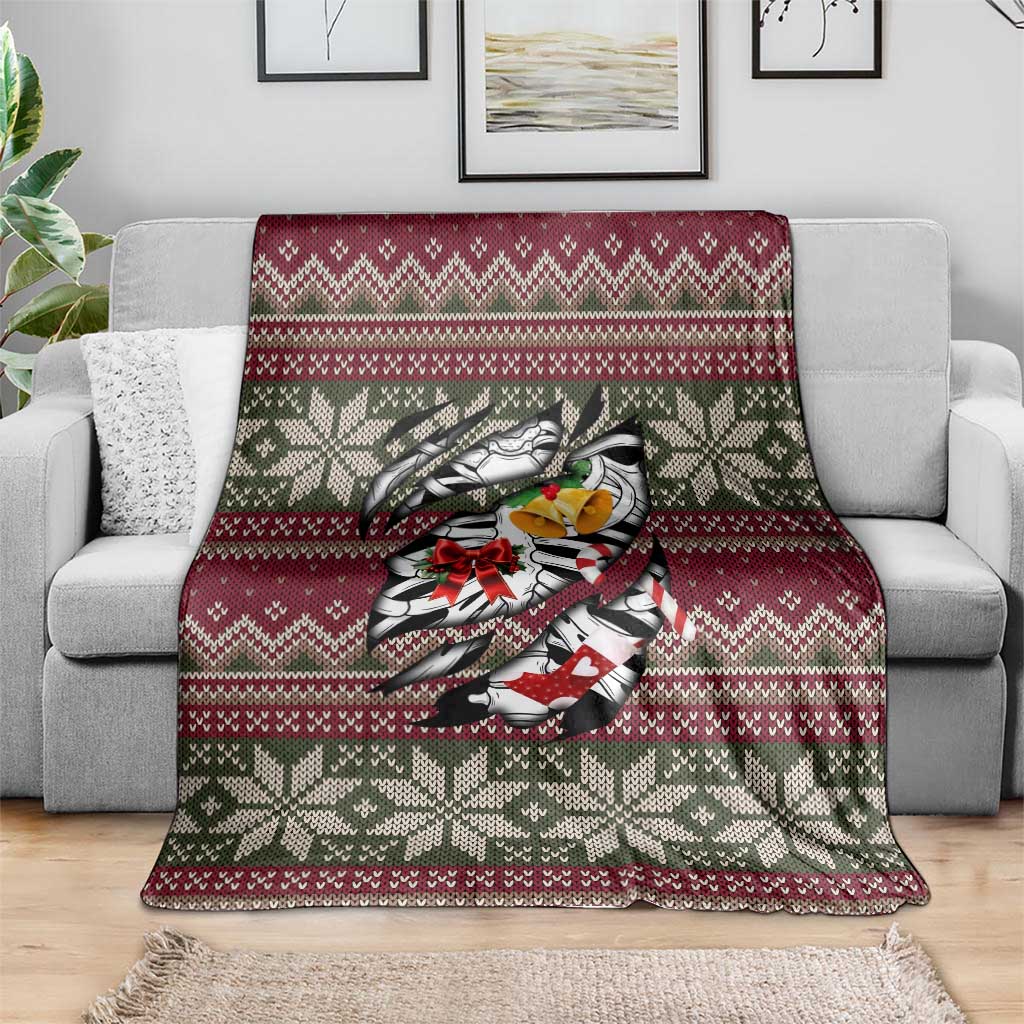 Skeleton Candy Cane Christmas Blanket Xmas Holiday Patterns - Wonder Print Shop
