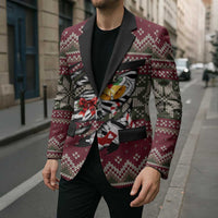Skeleton Candy Cane Christmas Blazer Xmas Holiday Patterns - Wonder Print Shop