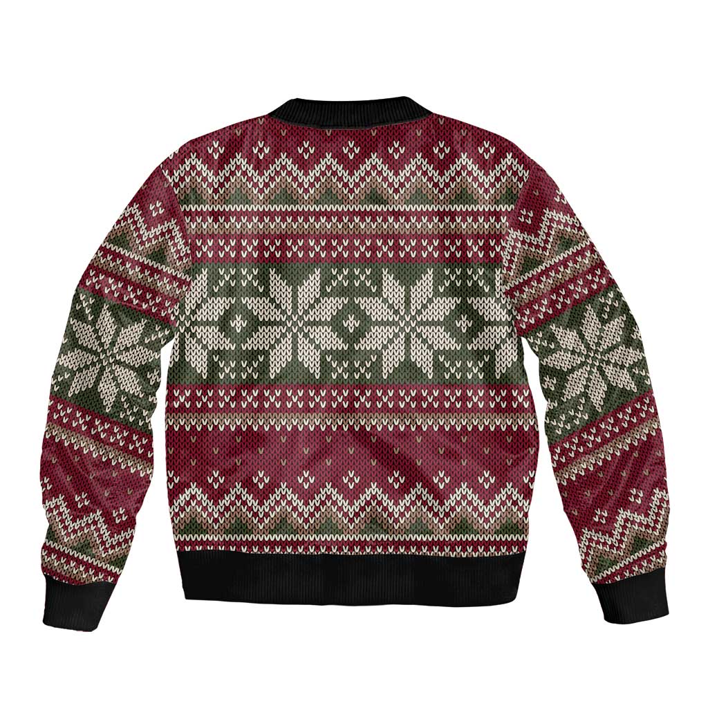 Skeleton Candy Cane Christmas Bomber Jacket Xmas Holiday Patterns - Wonder Print Shop