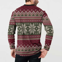 Skeleton Candy Cane Christmas Button Sweatshirt Xmas Holiday Patterns - Wonder Print Shop