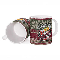 Skeleton Candy Cane Christmas Ceramic Mug Xmas Holiday Patterns - Wonder Print Shop
