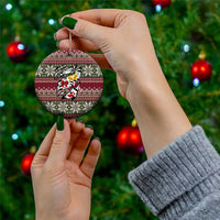 Skeleton Candy Cane Christmas Ceramic Ornament Xmas Holiday Patterns - Wonder Print Shop