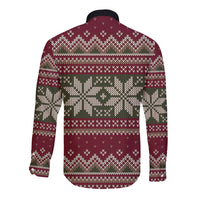 Skeleton Candy Cane Christmas Long Sleeve Button Shirt Xmas Holiday Patterns - Wonder Print Shop
