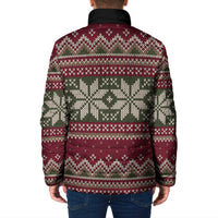 Skeleton Candy Cane Christmas Padded Jacket Xmas Holiday Patterns - Wonder Print Shop