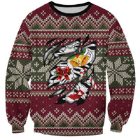 Skeleton Candy Cane Christmas Sweatshirt Xmas Holiday Patterns - Wonder Print Shop
