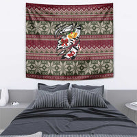 Skeleton Candy Cane Christmas Tapestry Xmas Holiday Patterns - Wonder Print Shop