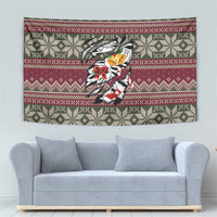 Skeleton Candy Cane Christmas Tapestry Xmas Holiday Patterns - Wonder Print Shop