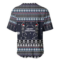 Skeleton Merry Creepmas Christmas Baseball Jersey Xmas Holiday Patterns - Wonder Print Shop