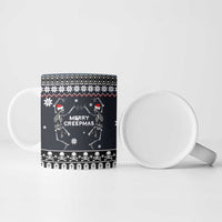 Skeleton Merry Creepmas Christmas Ceramic Mug Xmas Holiday Patterns - Wonder Print Shop