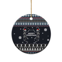 Skeleton Merry Creepmas Christmas Ceramic Ornament Xmas Holiday Patterns - Wonder Print Shop