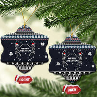 Skeleton Merry Creepmas Christmas Ceramic Ornament Xmas Holiday Patterns - Wonder Print Shop