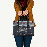 Skeleton Merry Creepmas Christmas Leather Bag Xmas Holiday Patterns - Wonder Print Shop