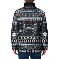 Skeleton Merry Creepmas Christmas Padded Jacket Xmas Holiday Patterns - Wonder Print Shop