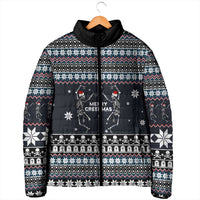 Skeleton Merry Creepmas Christmas Padded Jacket Xmas Holiday Patterns - Wonder Print Shop