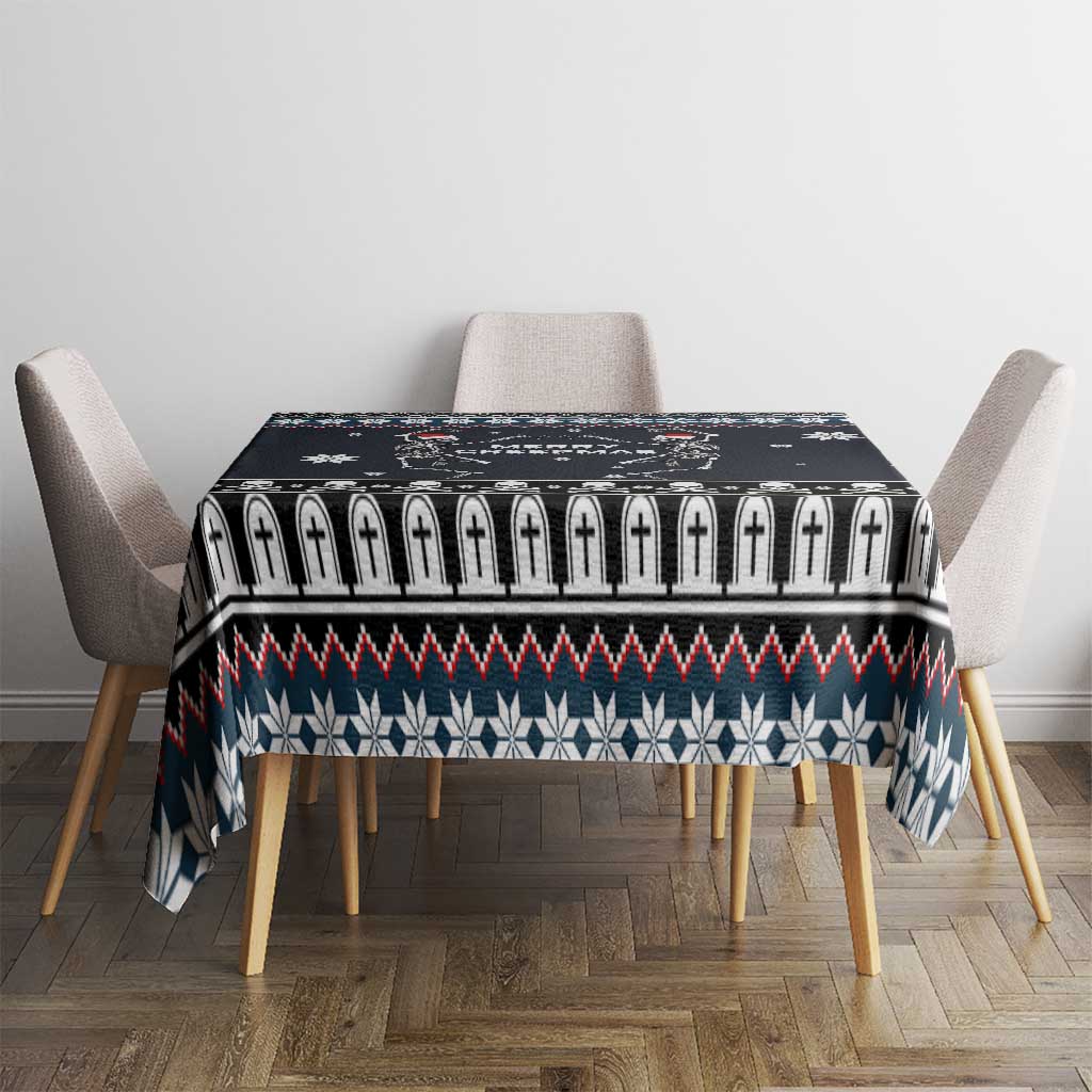 Skeleton Merry Creepmas Christmas Tablecloth Xmas Holiday Patterns - Wonder Print Shop