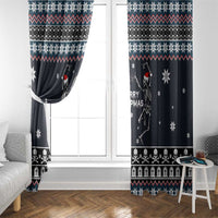 Skeleton Merry Creepmas Christmas Window Curtain Xmas Holiday Patterns - Wonder Print Shop