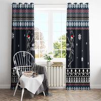 Skeleton Merry Creepmas Christmas Window Curtain Xmas Holiday Patterns - Wonder Print Shop