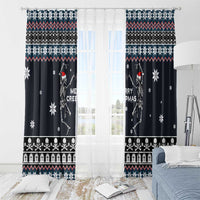 Skeleton Merry Creepmas Christmas Window Curtain Xmas Holiday Patterns - Wonder Print Shop
