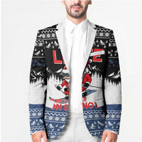 Skiing Life Is Better On Snow Christmas Blazer Xmas Holiday Patterns - Wonder Print Shop