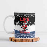 Skiing Life Is Better On Snow Christmas Ceramic Mug Xmas Holiday Patterns - Wonder Print Shop