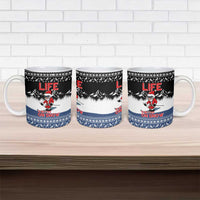 Skiing Life Is Better On Snow Christmas Ceramic Mug Xmas Holiday Patterns - Wonder Print Shop